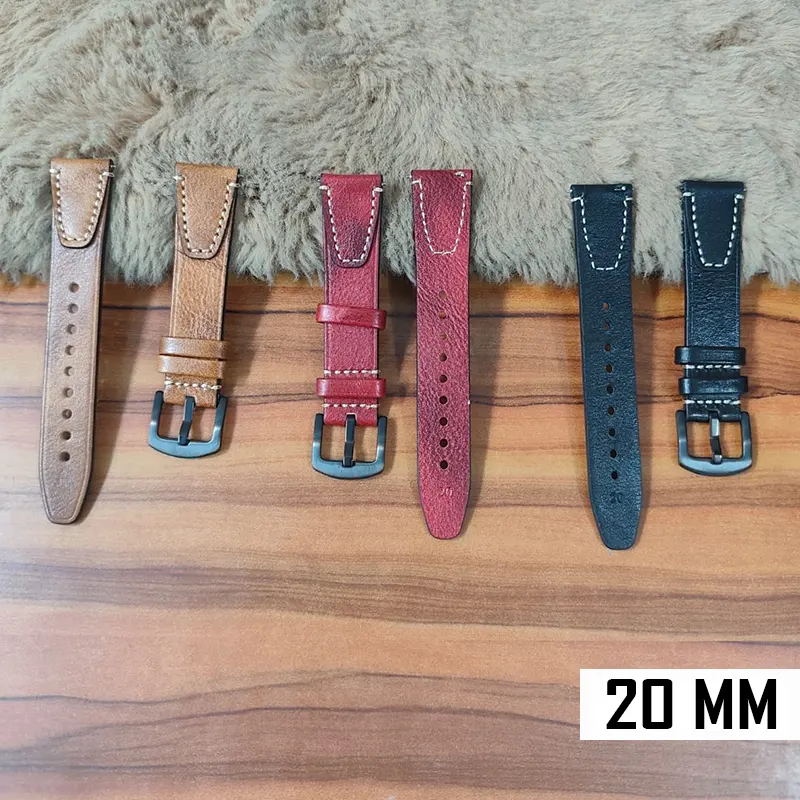 20mm Brown Watch Strap Genuen Leather Premium Quality